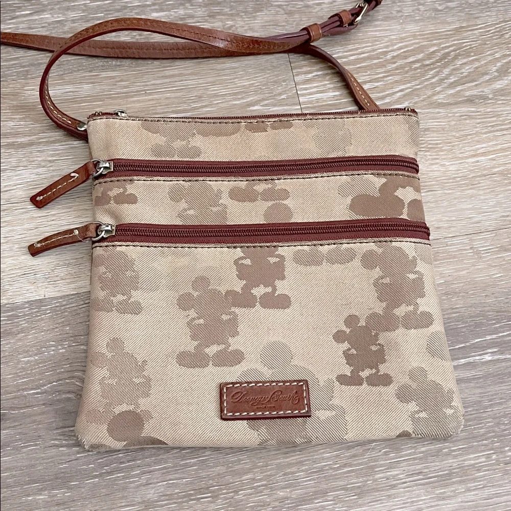 Disney Parks x Dooney & Bourke leather & fabric Mickey Mouse crossbody bag - Picture 2 of 14